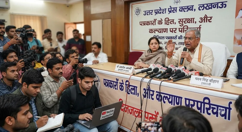 लखनऊ: यूपी प्रेस क्लब में पत्रकारों के हितों पर मंथन, सुरक्षा-मेडिकल सुविधा