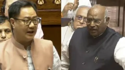 **खरगे के 'अवैध चुनाव' वाले बयान पर किरेन रिजिजू का पलटवार, पूछा- क्या आप भी अवैध सांसद हैं?**