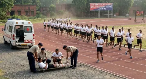 मेरठ में यूपी पुलिस भर्ती की दौड़ के दौरान 5 अभ्यर्थी बेहोश, अस्पताल में कराया गया भर्ती