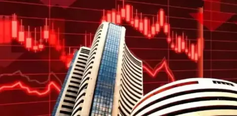 हफ्ते के पहले दिन शेयर बाजार में गिरावट, सेंसेक्स 548 अंक टूटा; ITC और टेक महिंद्रा के शेयर फिसले