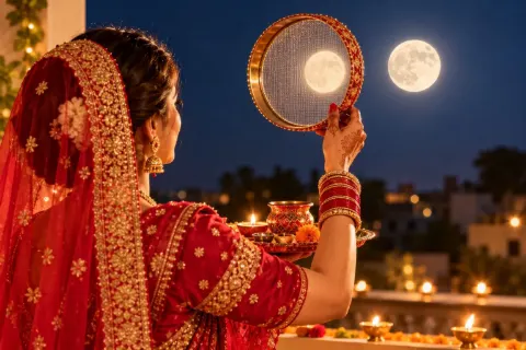 Karwa Chauth 2026: 29 अक्टूबर को है करवा चौथ, व्रत से पहले जान लें सोलह श्रृंगार की परंपरा, 16 चीजों की पूरी सूची और शुक्र-चंद्रमा से जुड़ी मान्यताओं का महत्व