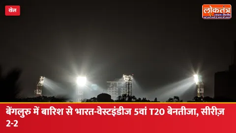 भारत-वेस्टइंडीज 5वां T20: बेंगलुरु में बारिश से मैच बेनतीजा, सीरीज़ 2-2 से बराबर