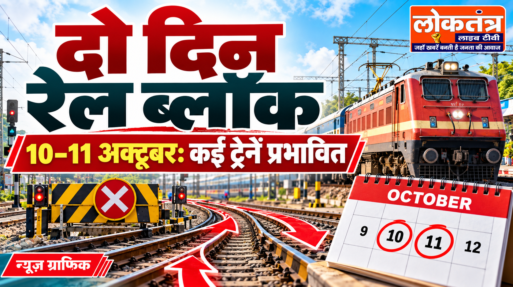 गोरखपुर-गोंडा रेलखंड पर 10-11 अक्टूबर को ब्लॉक, अमृत भारत और वंदे भारत का रूट बदलेगा