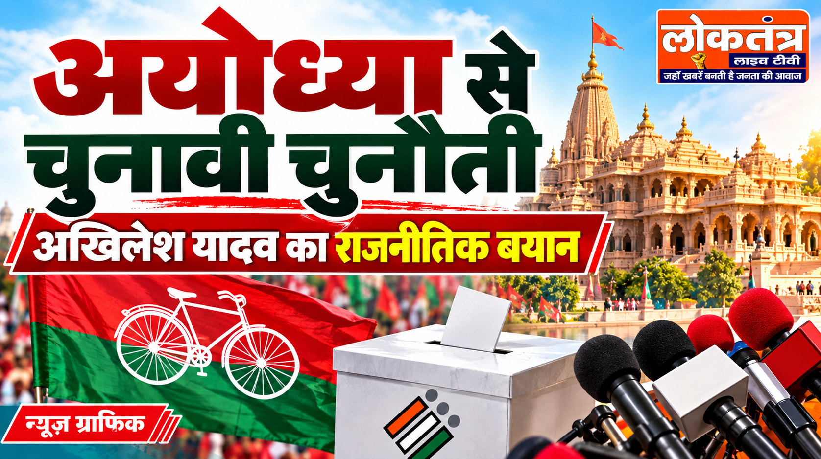 अयोध्या में अखिलेश यादव की चुनावी चुनौती, मुख्यमंत्री से रामनगरी से चुनाव लड़ने को कहा