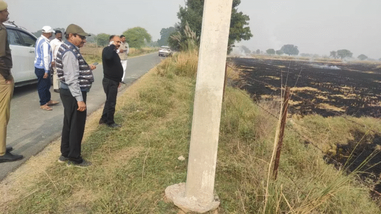 Jalaun News: पराली जलाने वाले तीन किसान पकड़े गए, लापरवाह कर्मचारियों पर भी कार्रवाई