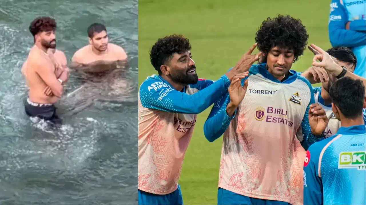 IPL 2026 क्वालिफायर-1 से पहले सिराज का अलग अंदाज़! नदी में नहाकर खिलाड़ियों ने की जमकर मस्ती