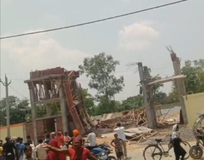 सिद्धार्थनगर में निर्माणाधीन मछली मंडी का गेट गिरा, एक मजदूर की मौत, पांच घायल