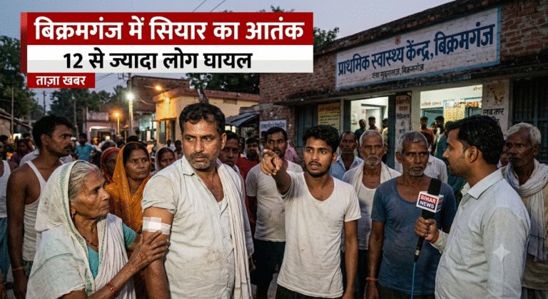 बिक्रमगंज में सियार का आतंक, 12 से ज्यादा लोग घायल